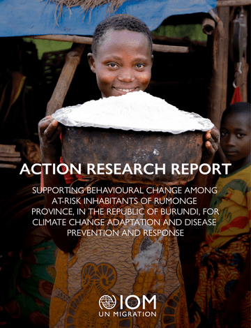 Action research report: Supporting behavioural change among at-risk inhabitants of Rumonge province, in Burundi, for climate change adaptation and disease prevention and response